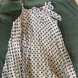 Pinky Girl's Black and White Polka dot dress